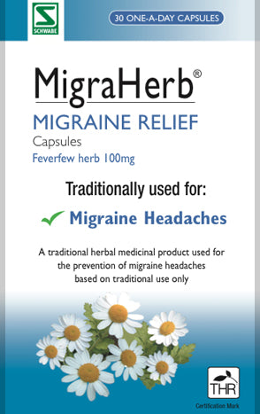 MigraHerb Feverfew Migraine Relief Capsules