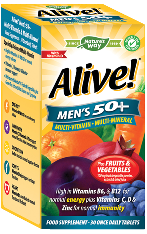 Alive! Men's 50+ Multivitamin Tablets