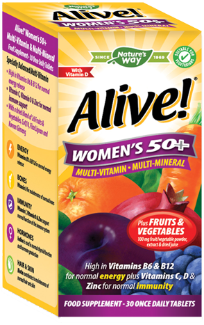 Alive! Women's 50+ Multivitamin tablets
